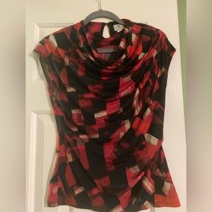 Red and black blouse